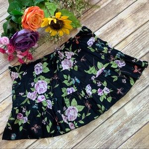 🦋Roses and butterfly skirt Purple & Black